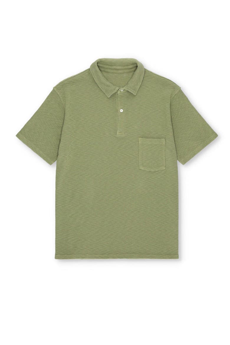 Missourim Waffle Jersey Short Sleeve Polo, Main, color, OIL