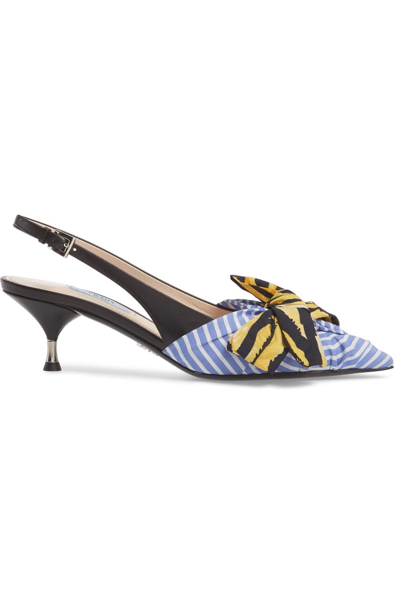 Prada Bow Pointy Toe Pump, Alternate, color,