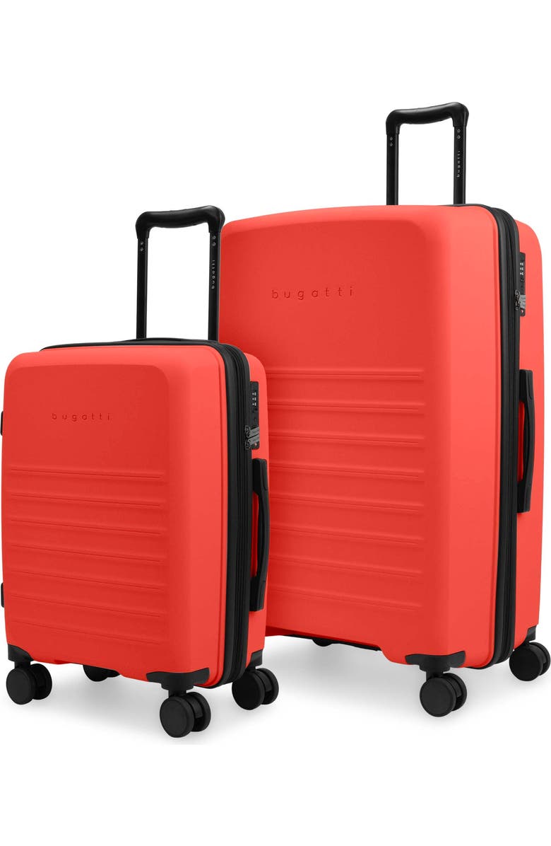 bugatti - Seoul 2 Piece Hardside Luggage Set with Expansion - Red, Main, color, Red