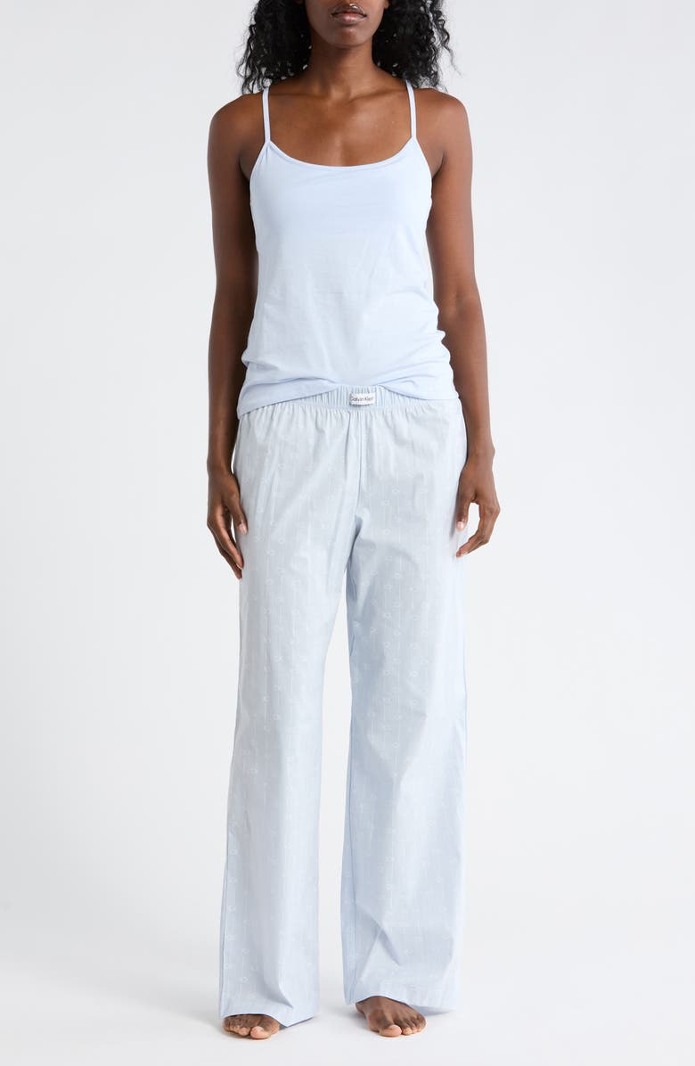Calvin Klein Camisole Long Pajamas, Main, color, Halogen Blue Speakeasy