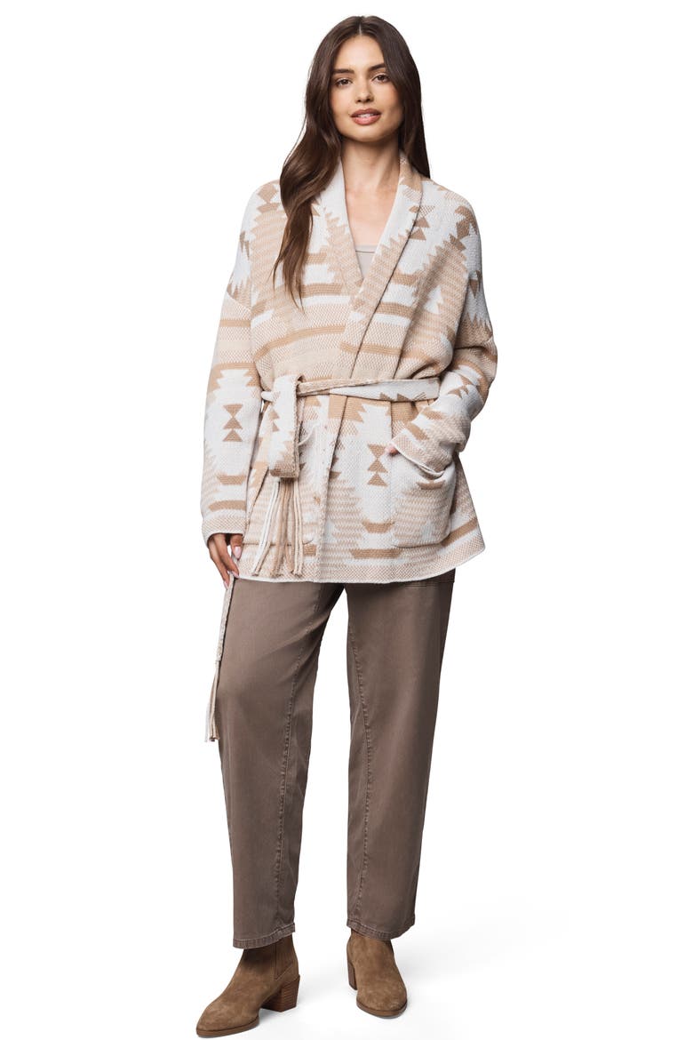 Cierra Cardigan, Alternate, color, BRNT ORNGE AZTC