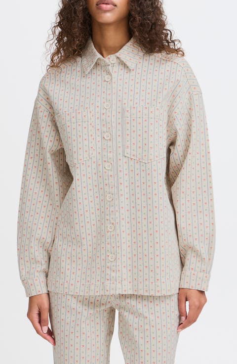 Allover Print Denim Jacket