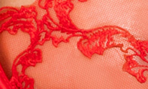 Roma Confidential Baroque Heart Underwire Bra & Garter Belt & Thong Set In Red