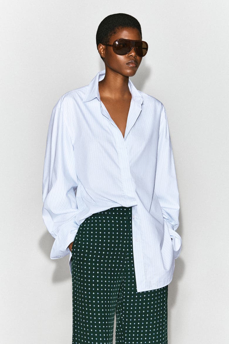 Geometric-Print Cropped Flared Pants, Alternate, color, GREEN / PRINTED