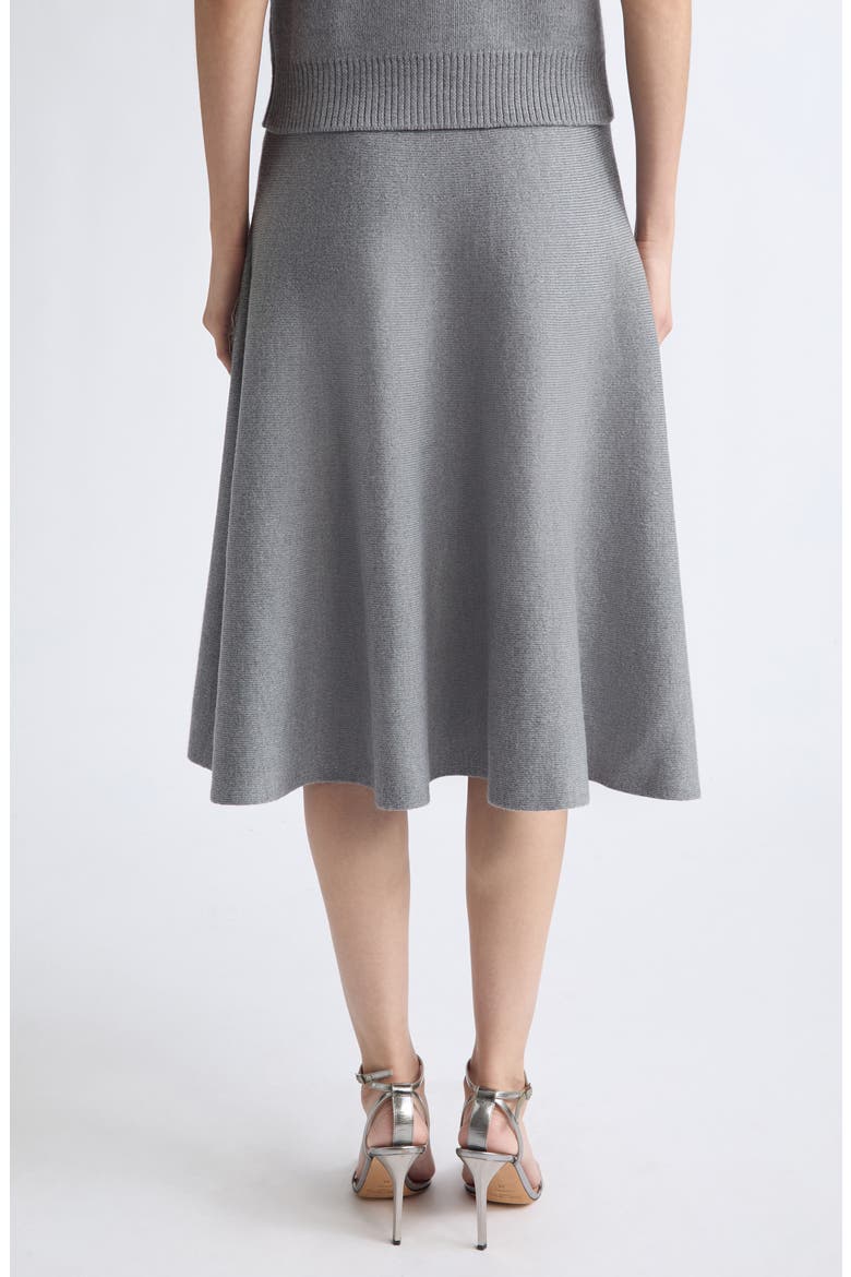 Beaded Wool Sweater Skirt, Alternate, color, MELANGE GREY