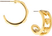 MARLYN SCHIFF Mariah Heart Hoop Earrings