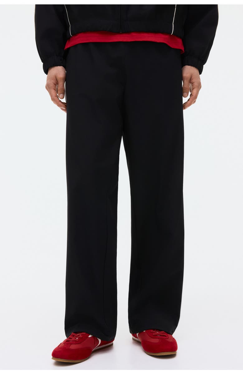 H&M Relaxed Fit Printed Track Pants, Alternate, color, Black/Honda