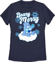 Care Bears Women's Care Bears Christmas Grumpy Bear Beary Merry  Graphic T-Shirt