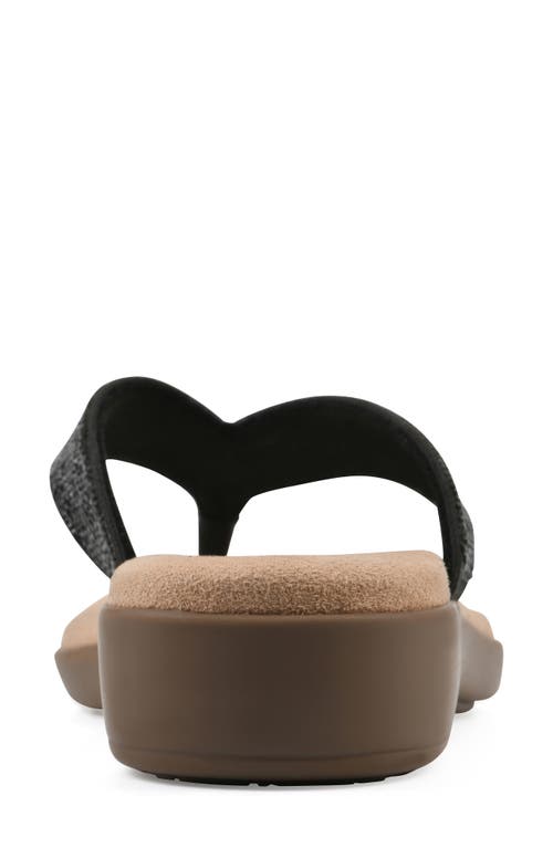 Cliffs By White Mountain Becharm Sandal In Black Fabric