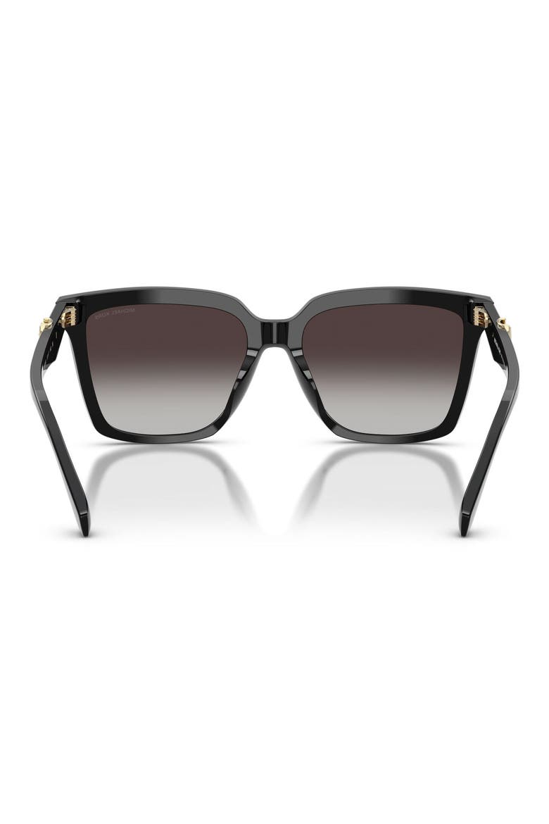 Menaggio 53mm Gradient Square Sunglasses, Alternate, color, BLACK / LIGHT GREY GRADIENT