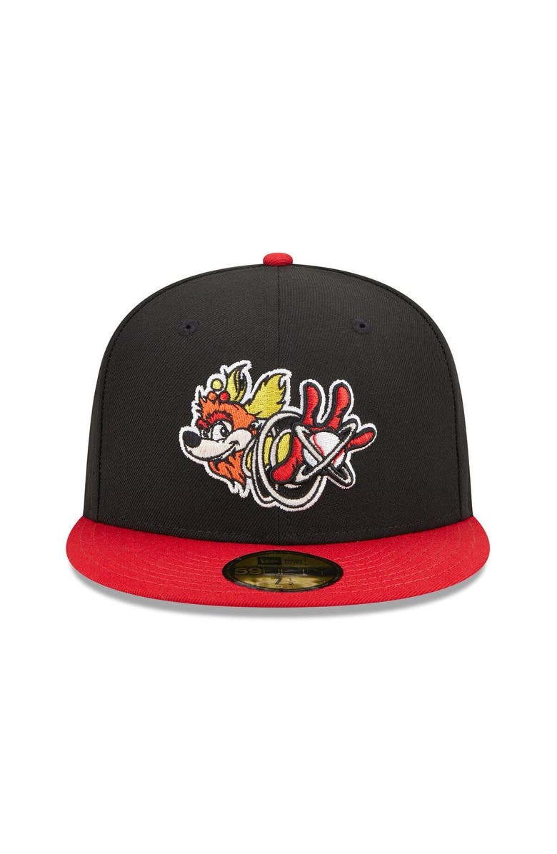 New Era Men's New Era Black/Red Albuquerque Isotopes Marvel x Minor League 59FIFTY Fitted Hat, Alternate, color,
