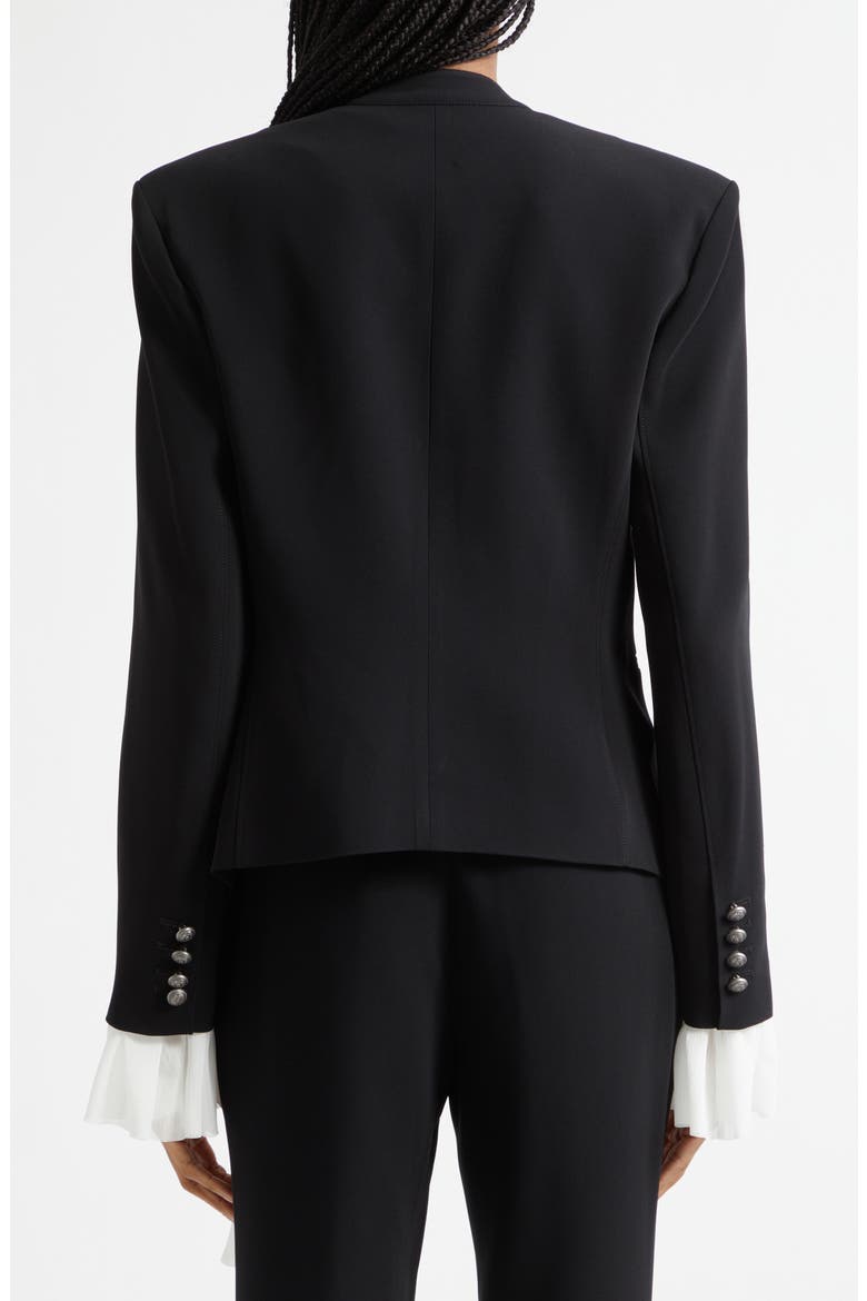 Maren Ruffled Blazer, Alternate, color, BLACK