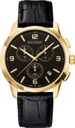 BALMAIN WATCHES Madrigal Chronograph Leather Strap Watch, 42mm