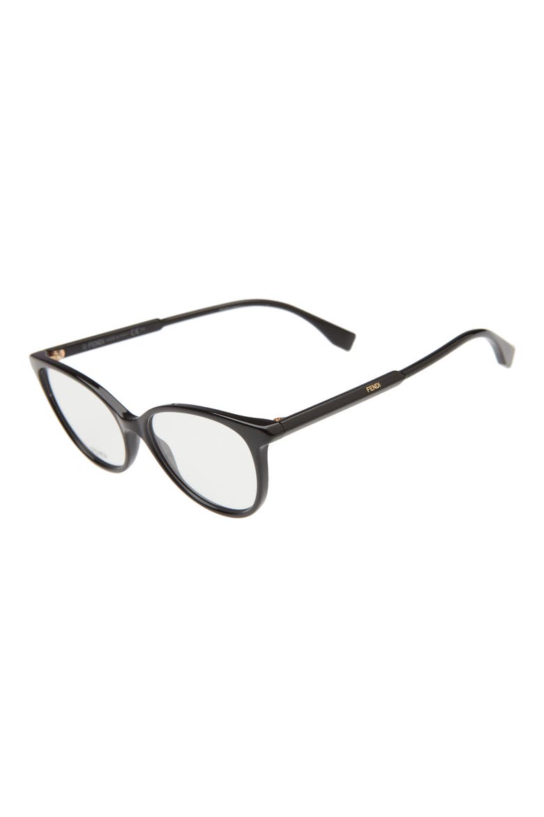 53mm Cat Eye Optical Frames, Alternate, color, BLACK