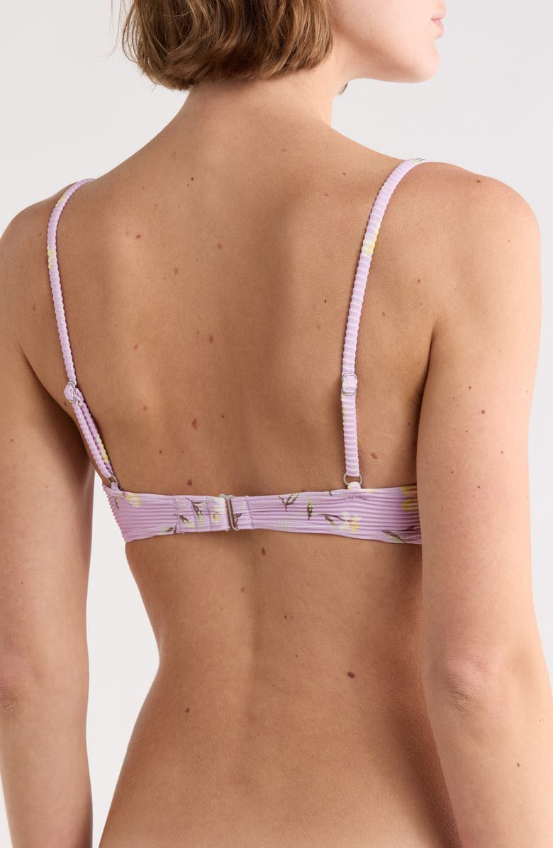 Billabong Mila Peaceful Petals Bralette Bikini Top, Alternate, color, Amethyst Smoke