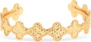 Karine Sultan Molten Clover Cuff Bracelet