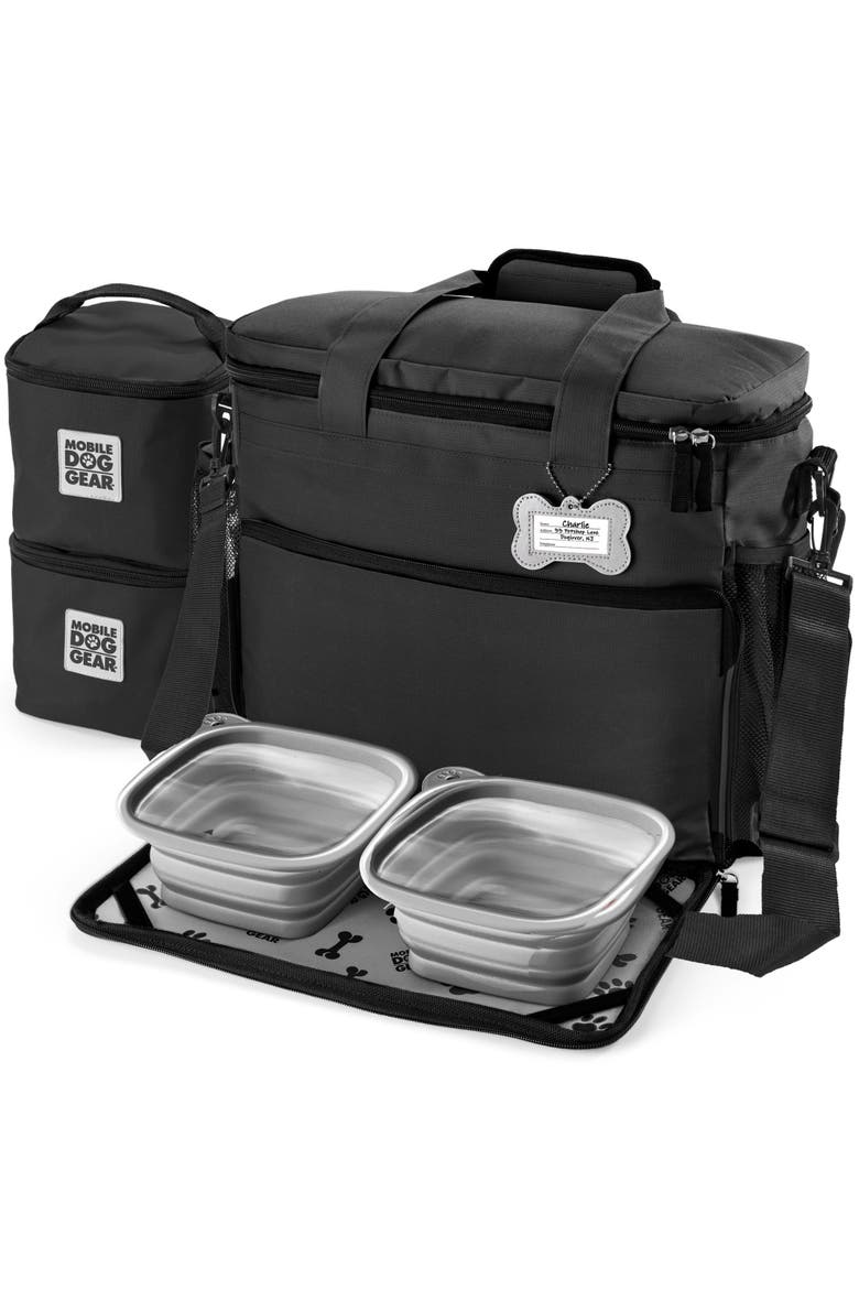 Week Away Dog Travel Bag, Main, color, Black