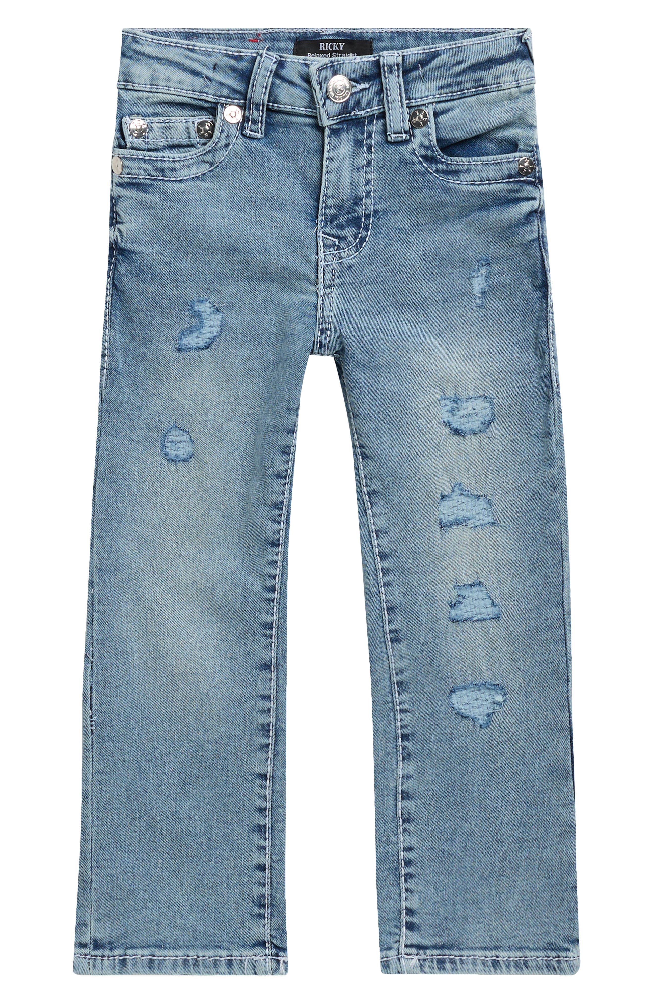 True Religion Kids' Core Ricky Straight Leg Jeans In Blue