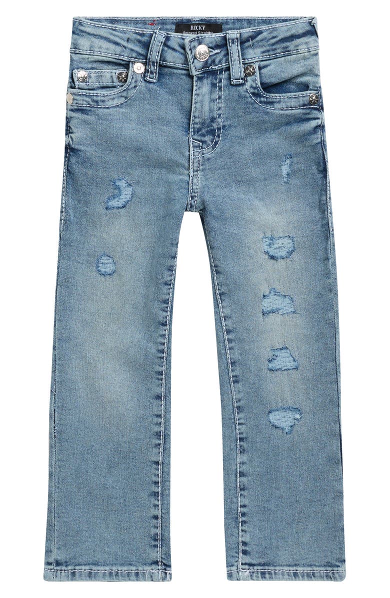 True Religion Kids' Core Ricky Straight Leg Jeans, Main, color, Boblu