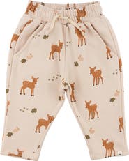 oh baby! Deer Print Pocket Jogger- Infant