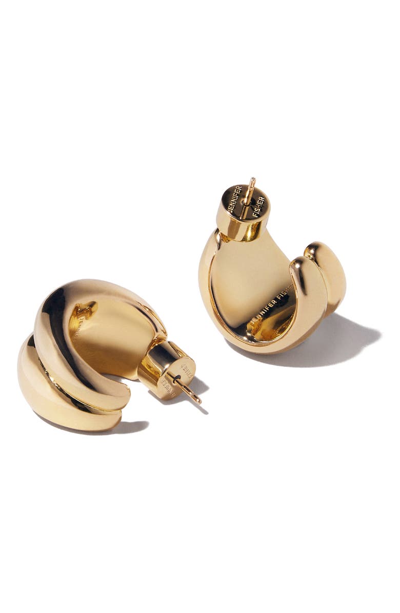 Jennifer Fisher Chavez Micro Huggies, Alternate, color, Gold