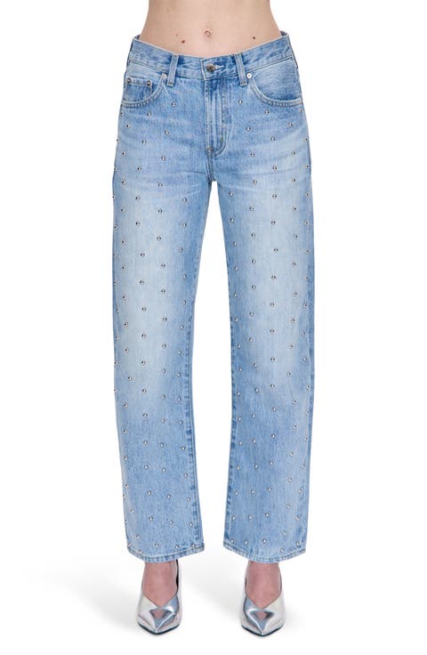 Lexi Distressed Crop Barrel Jeans