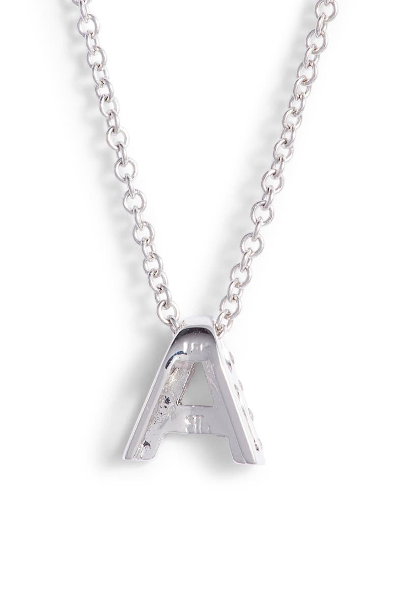 Bony Levy Diamond Pavé Initial Pendant Necklace, Alternate, color, 18K White Gold - A