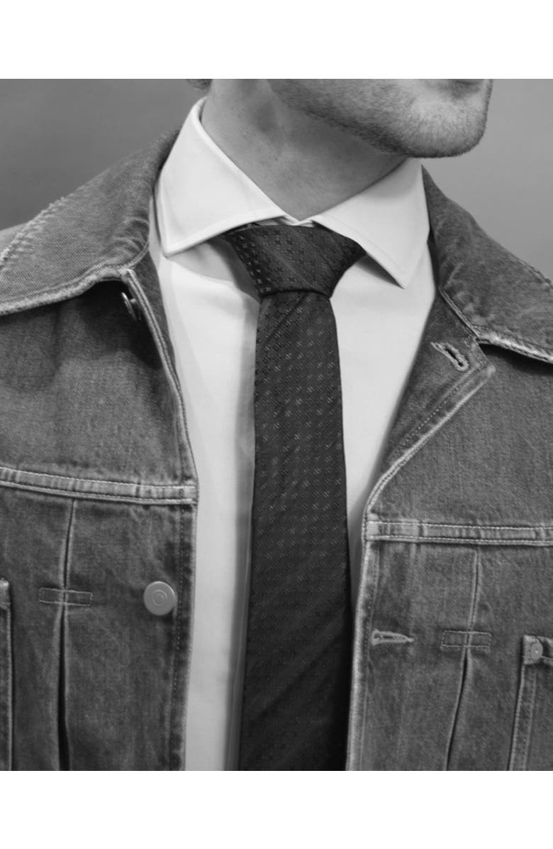 Knottery & Co Diamond Blossom Silk Jacquard Tie, Alternate, color, Navy