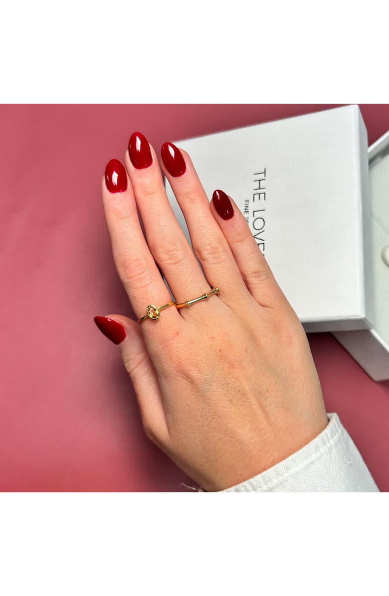 The Lovery Fine Jewelry Oval Citrine Bezel Ring, Alternate, color, Citrine