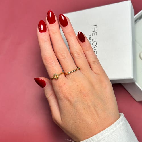 The Lovery Fine Jewelry Oval Citrine Bezel Ring In Yellow