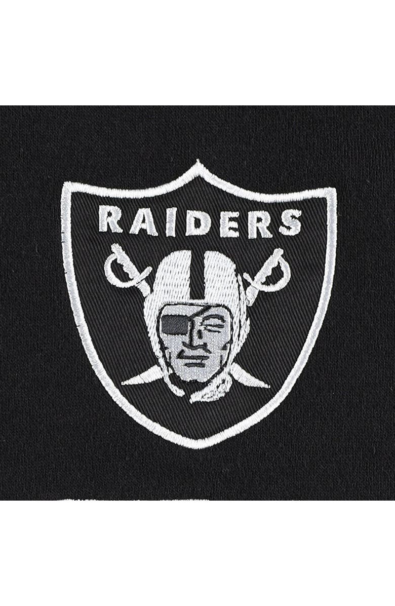 STARTER Men's Starter Black Las Vegas Raiders Draft Fleece Raglan Pullover Hoodie, Alternate, color, Black