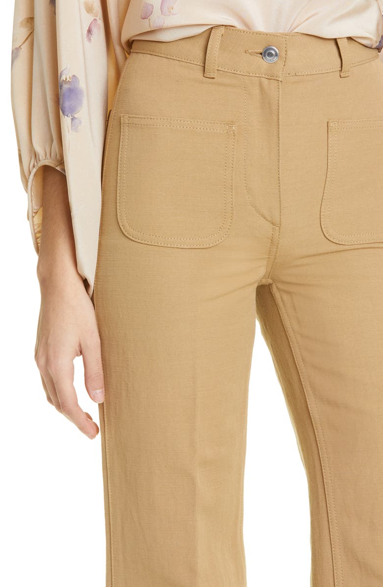 Loro Piana Linen & Cotton Patch Pocket Trousers, Alternate, color, 