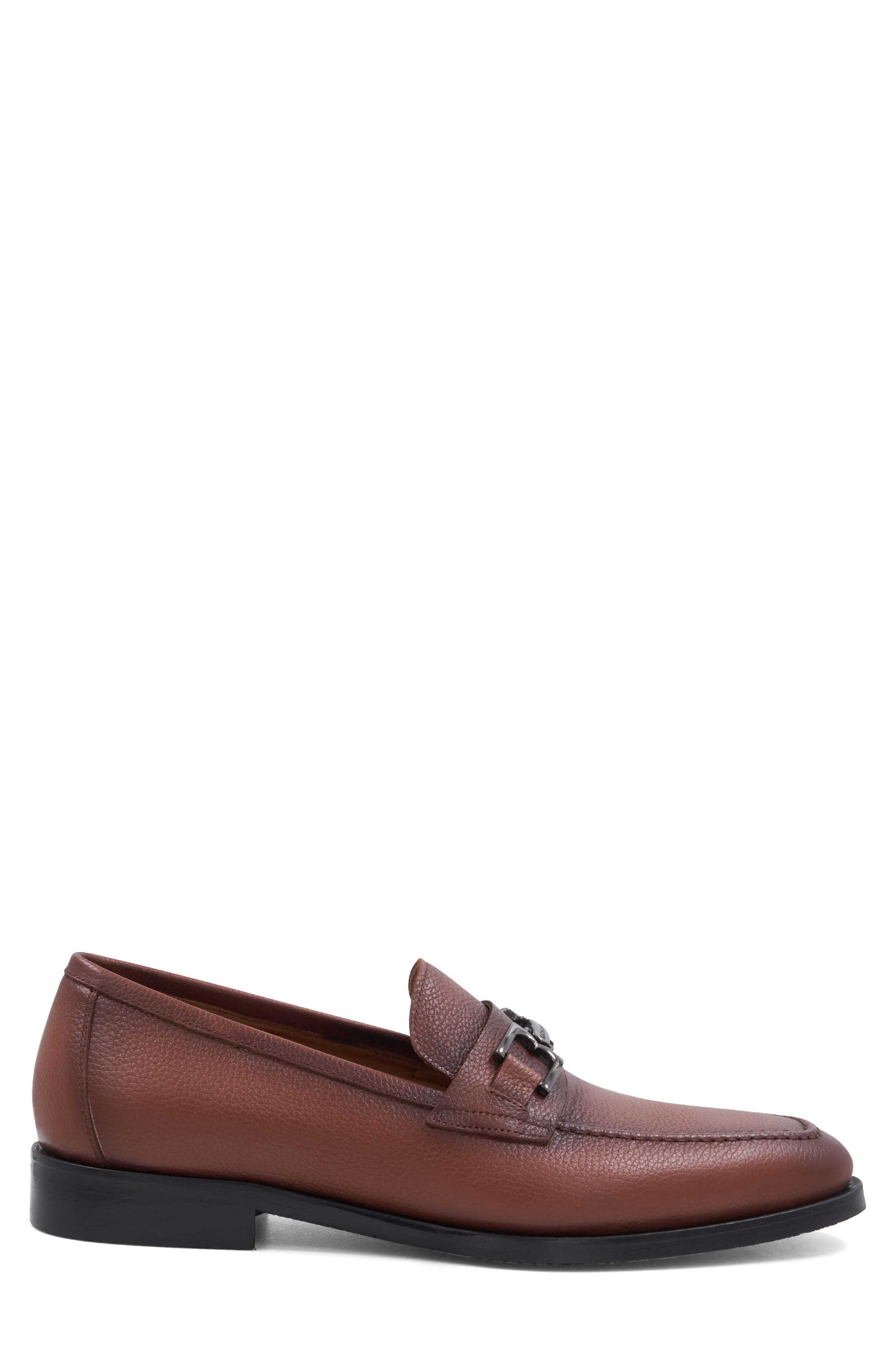 Bruno Magli Roberto Pebbled Bit Loafer, Alternate, color, Cognac Tumbled