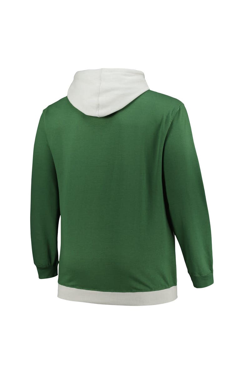 FANATICS Men's Fanatics Branded Hunter Green/Silver Milwaukee Bucks Big & Tall Primary Arctic Pullover Hoodie, Alternate, color, Hunter Green