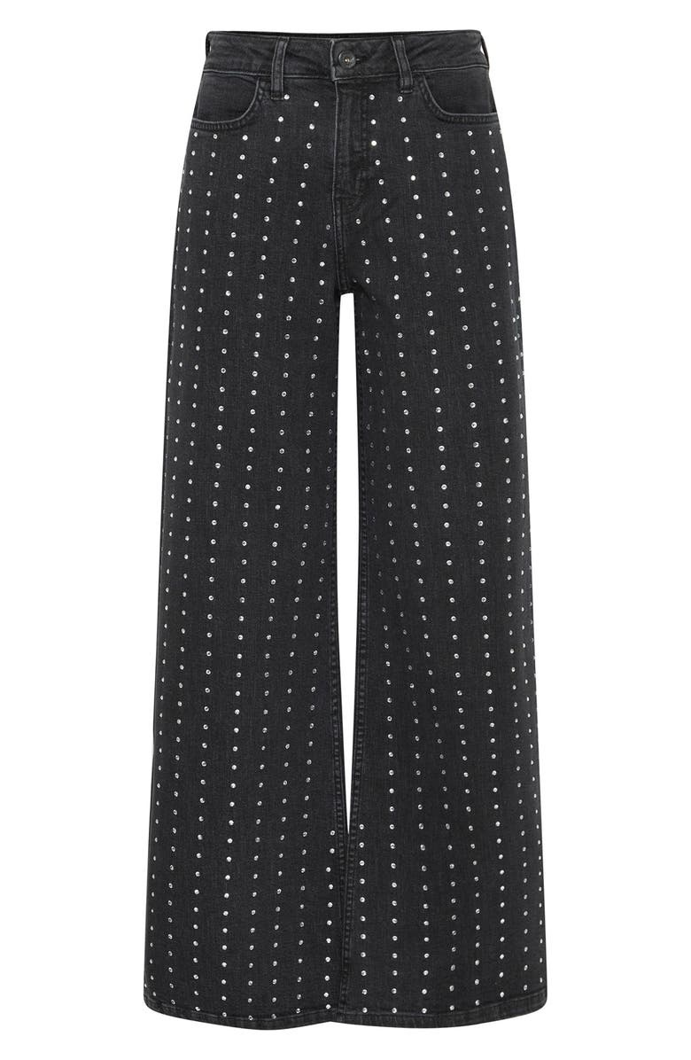 ICHI Studded Wide Leg Jeans, Alternate, color, 