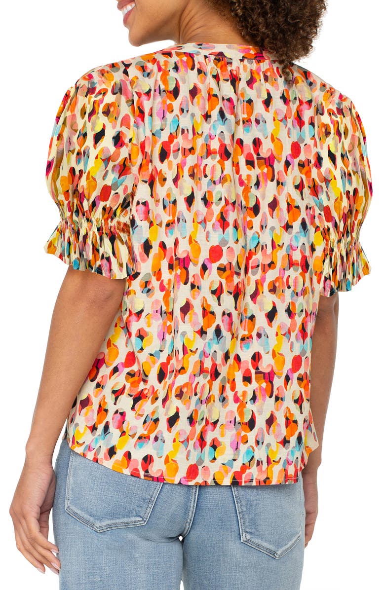 Liverpool Los Angeles Abstract Print Popover Top, Alternate, color, 