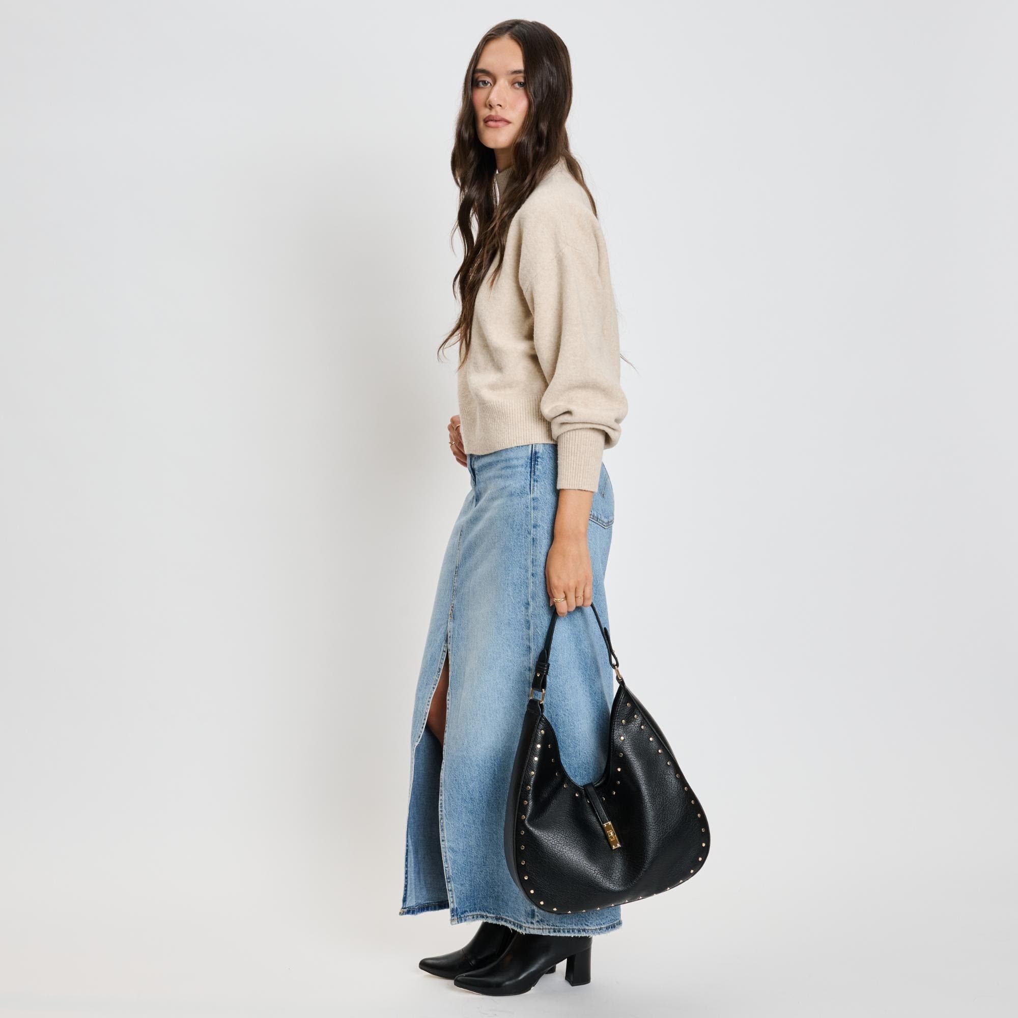 MODA LUXE Oliva Hobo, Alternate, color, Black