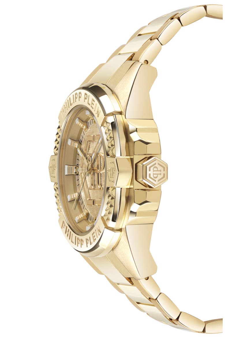 Plein Majesty Bracelet Watch, 45mm, Alternate, color, IP YELLOW GOLD