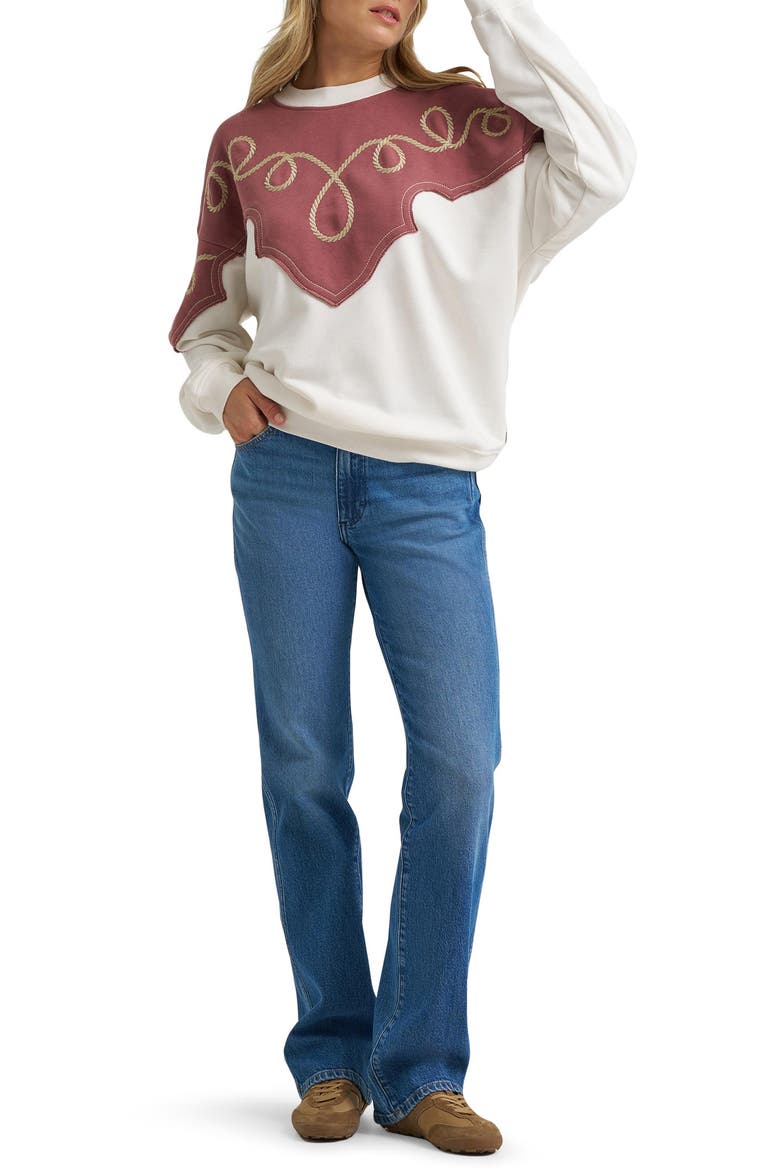 Western Graphic Cotton Sweatshirt, Alternate, color, MELODY