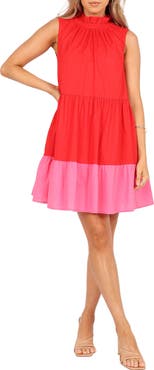 Petal & Pup Bradshaw Colorblock Tiered Cotton Shift Dress