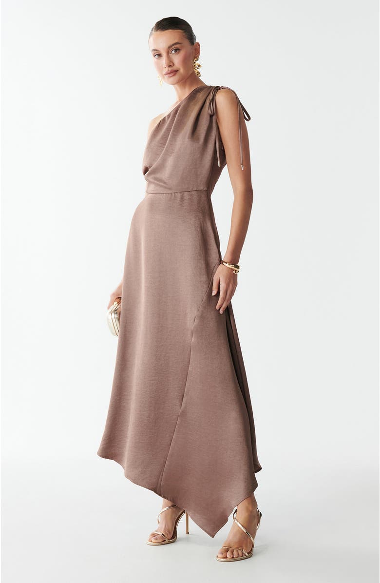 SAVEL Eleanor Midi Dress, Alternate, color, Mocha