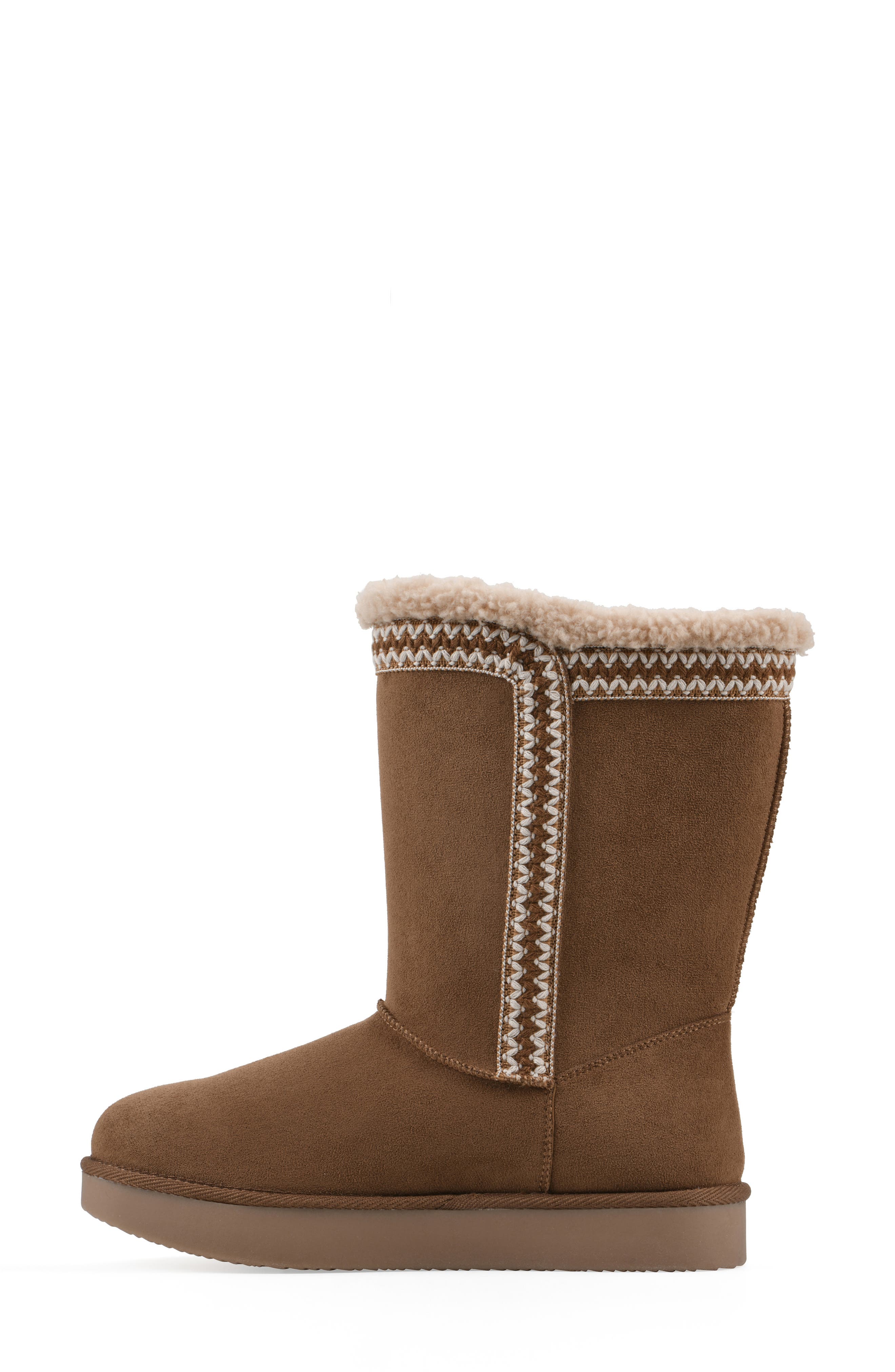 Blanca Faux Fur Lined Boot, Alternate, color, LT.CHESTNUT/ FABRIC