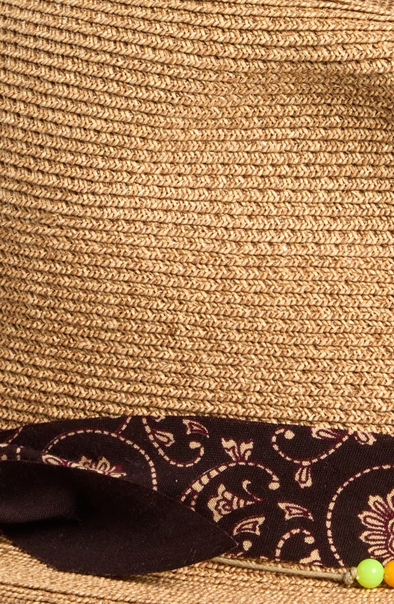 Albertus Swanepoel Kariba Beaded Straw Fedora, Alternate, color, 