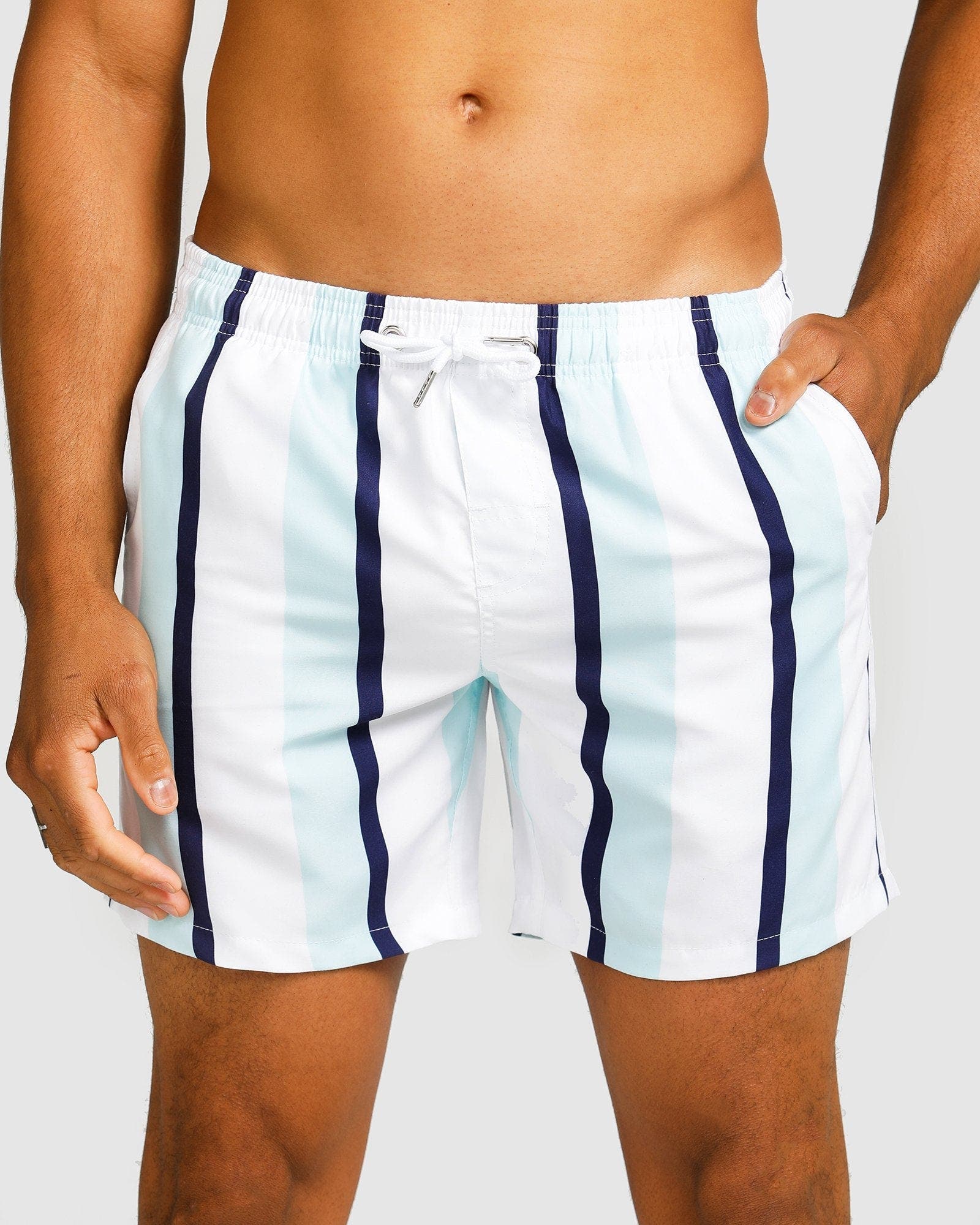 selected Navy, Mint & White Stripe