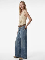 Koton Sleeveless V-Neck Wrap Vest with Tie