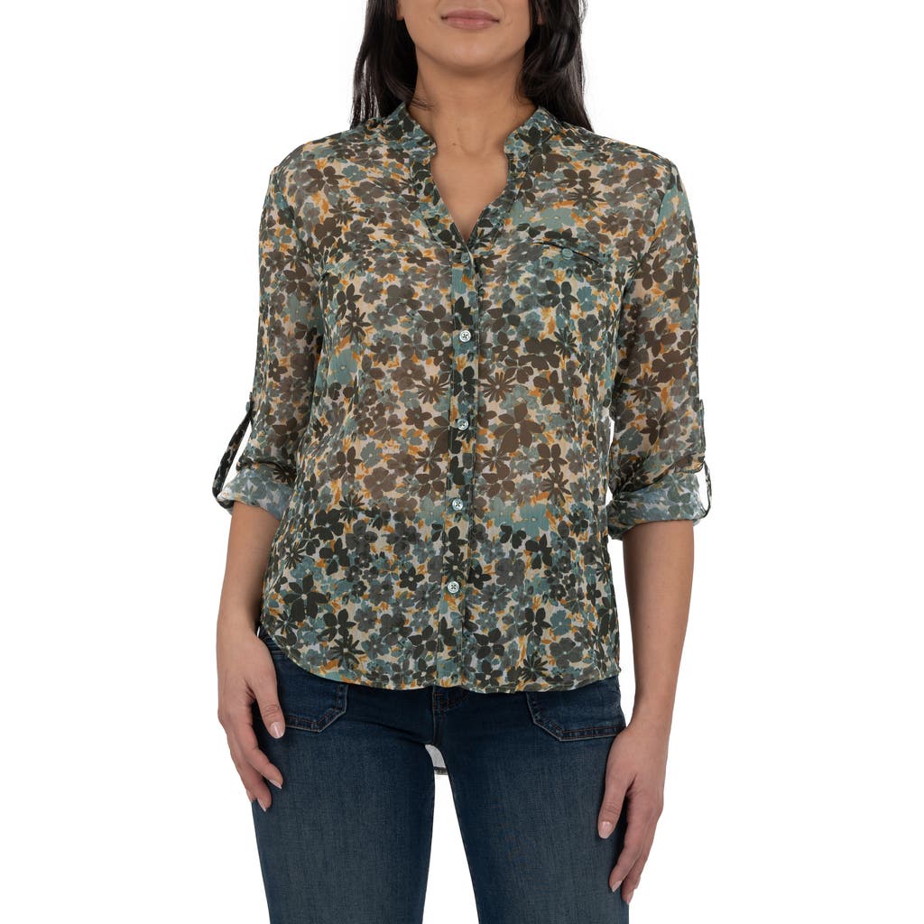 Kut From The Kloth Jasmine Chiffon Button-up Shirt