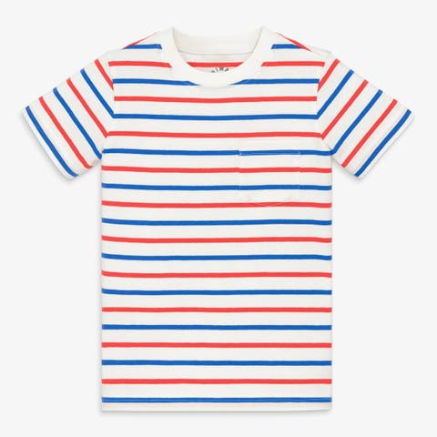 Kids Pocket Tee In Blueberry Stripe (Toddler, Little Kid, Big Kid)