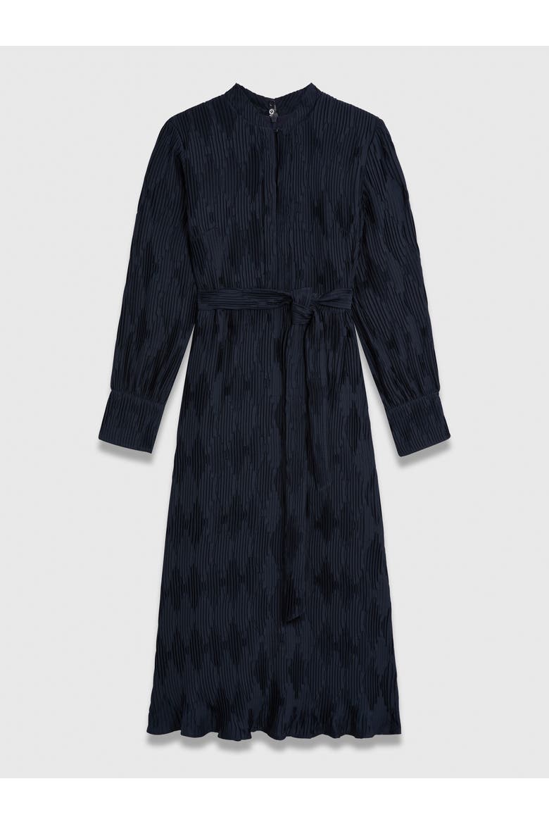Aurellie Long Sleeve Tie Waist Dress, Alternate, color, Navy