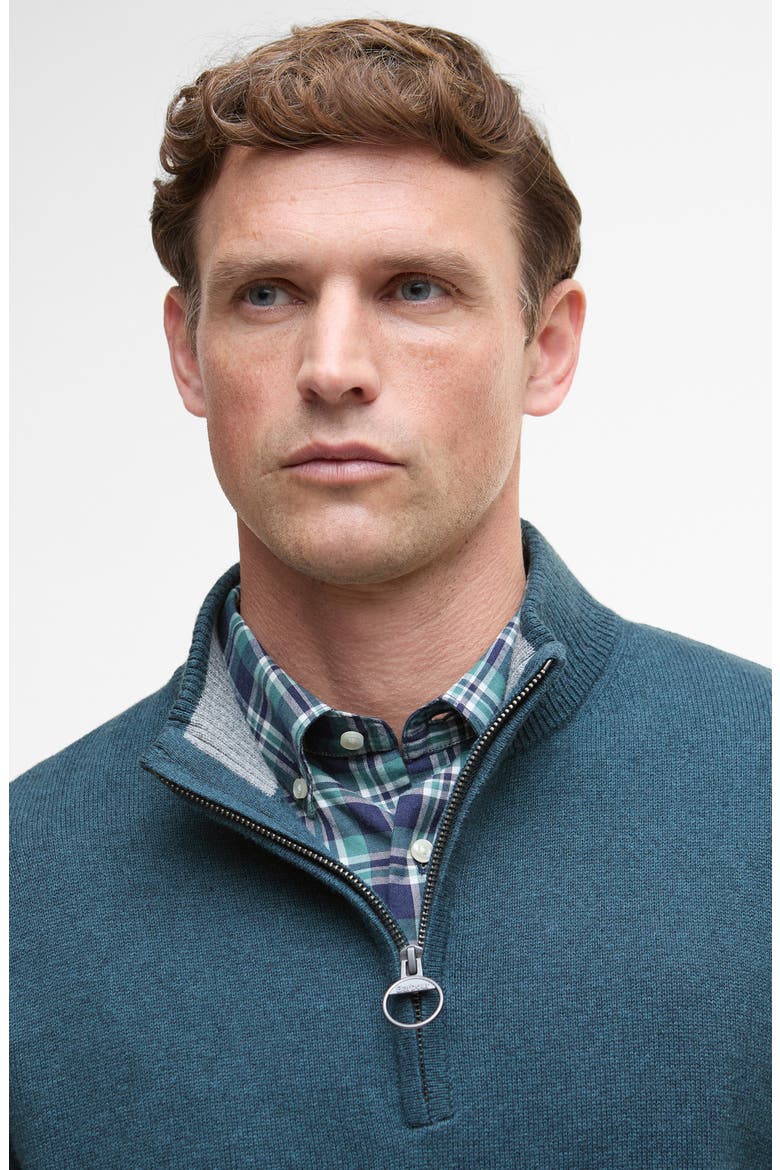 Kelson Half Zip Sweater, Alternate, color, MALLARD GREEN
