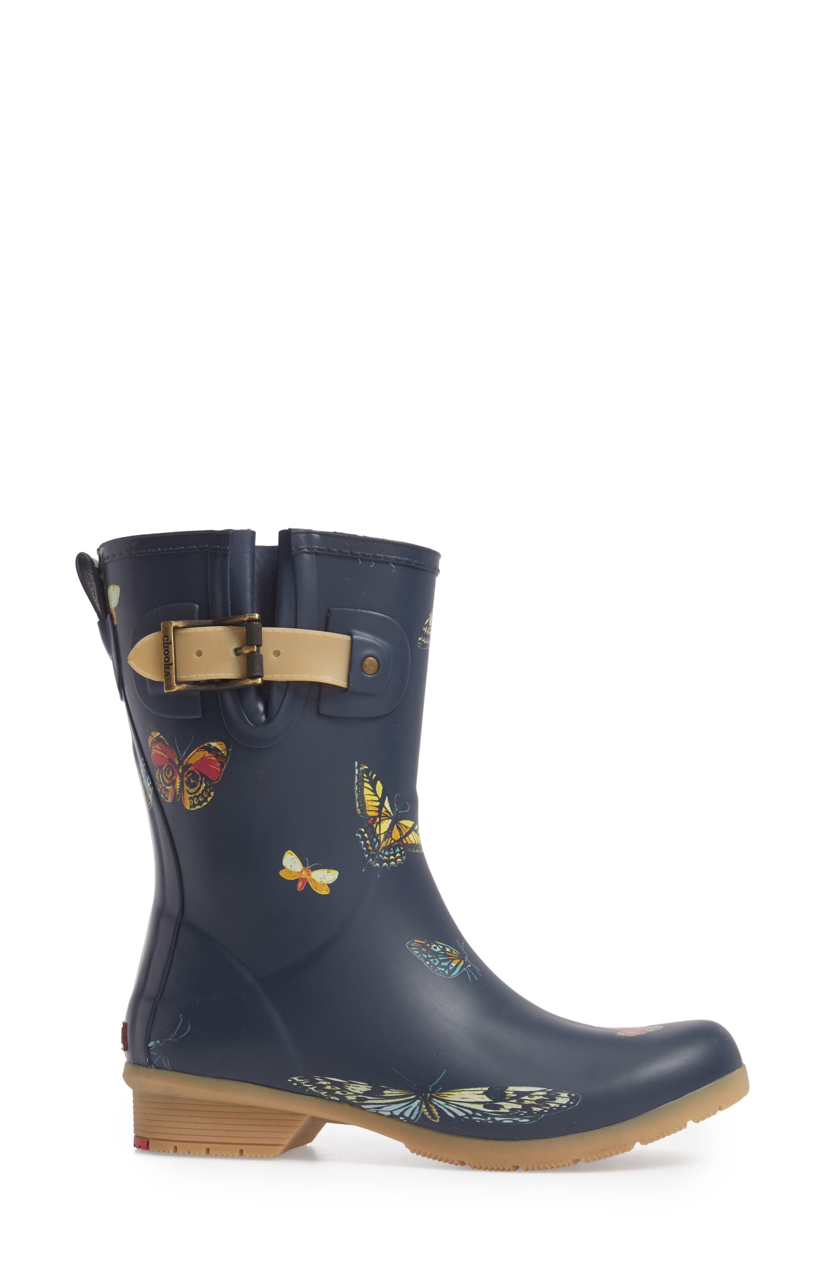 City Solid Mid Height Rain Boot, Alternate, color, NAVY